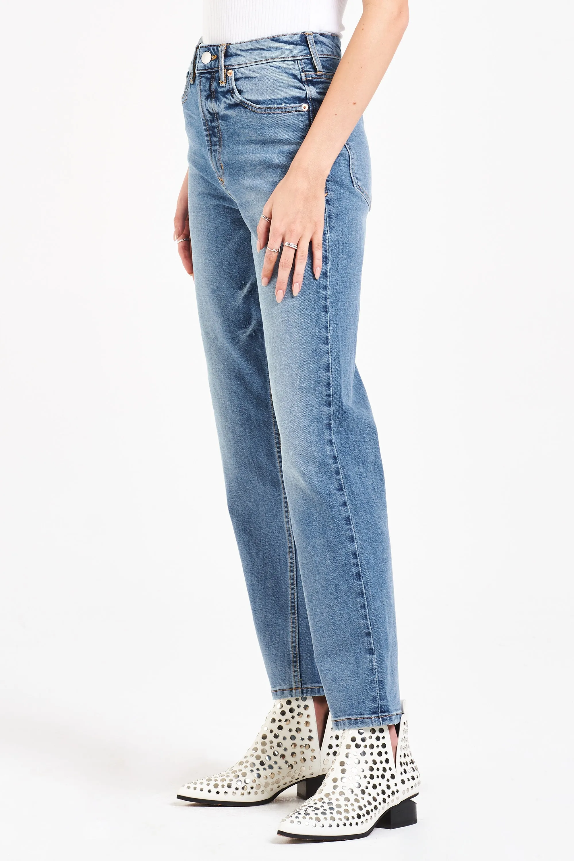 90S ULTRA HIGH RISE ANKLE STRAIGHT JEANS EXPLORER