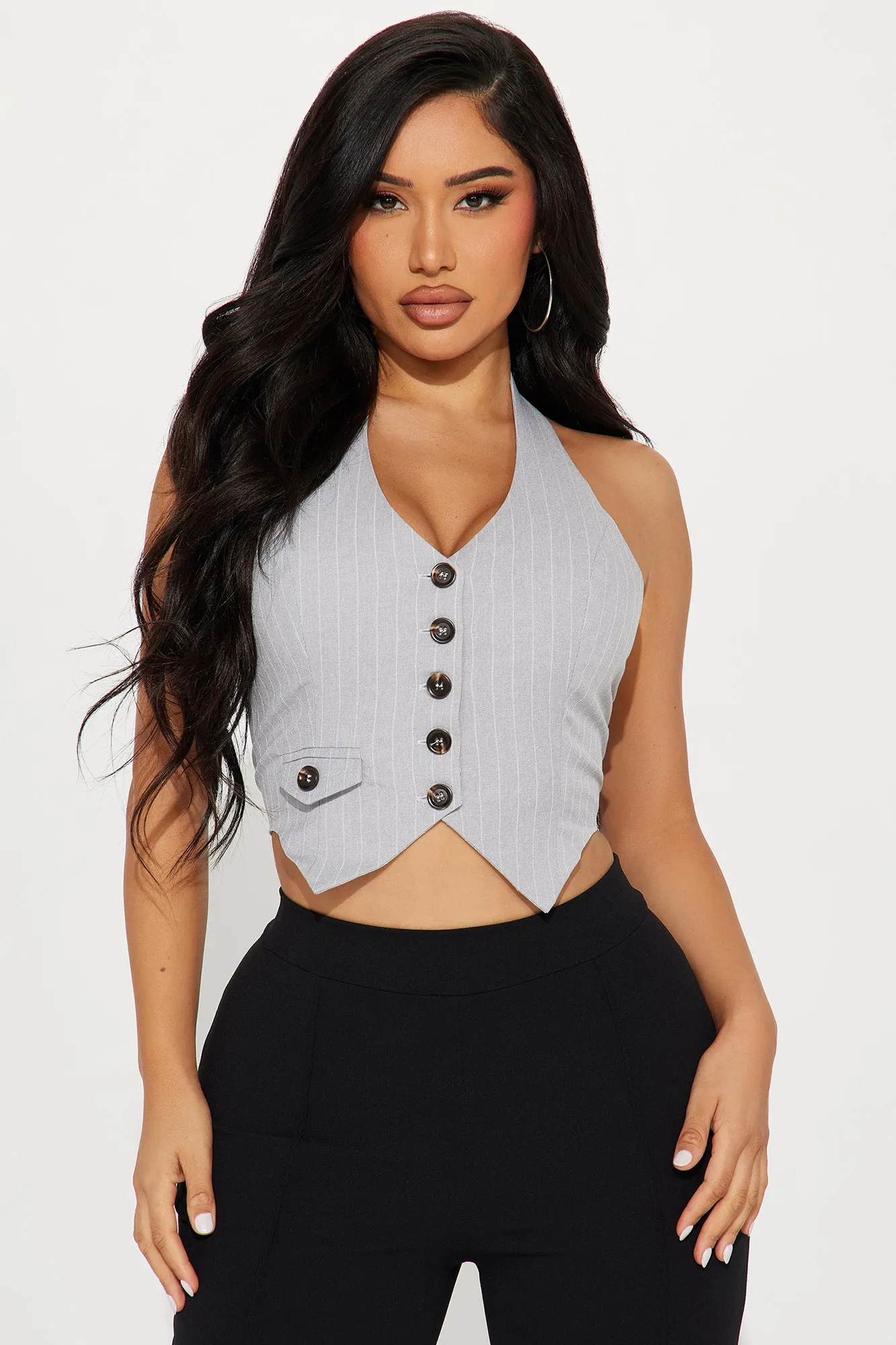 After Work Vest Top - Grey