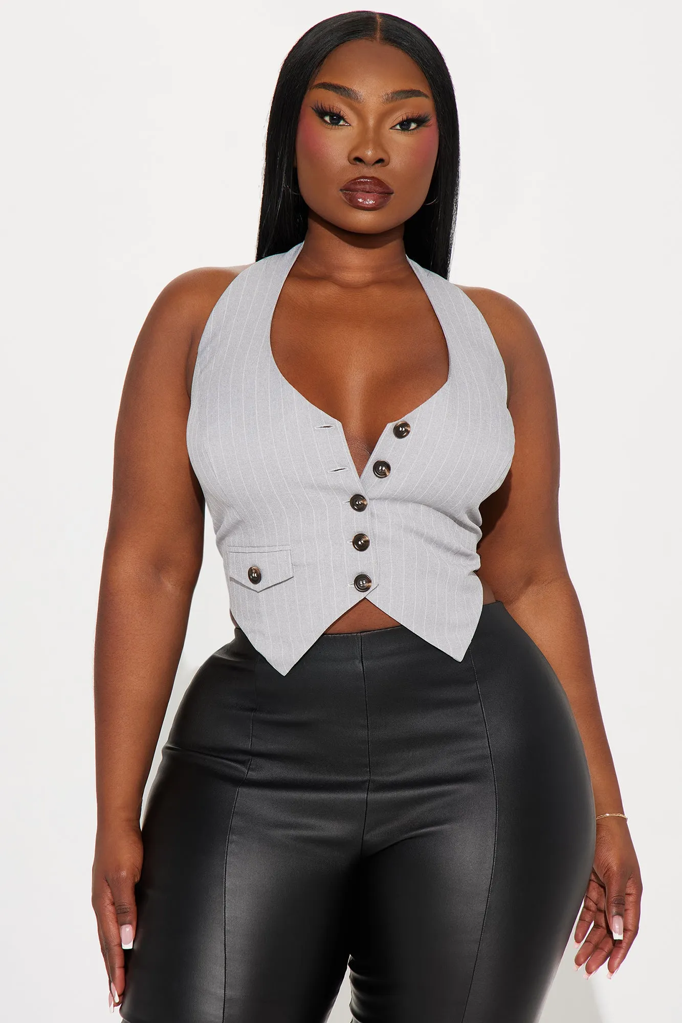 After Work Vest Top - Grey