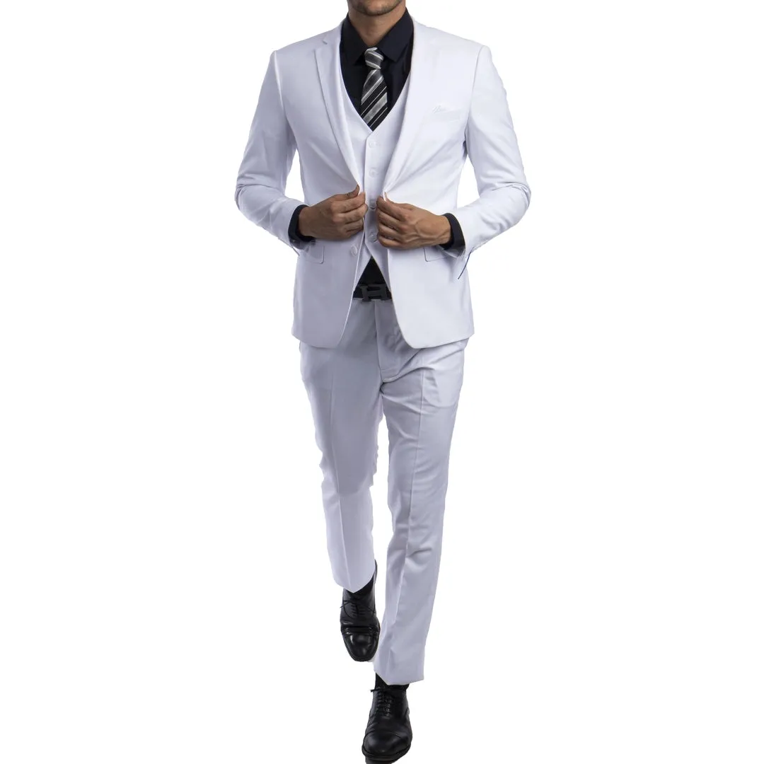 All White Suit with Vest