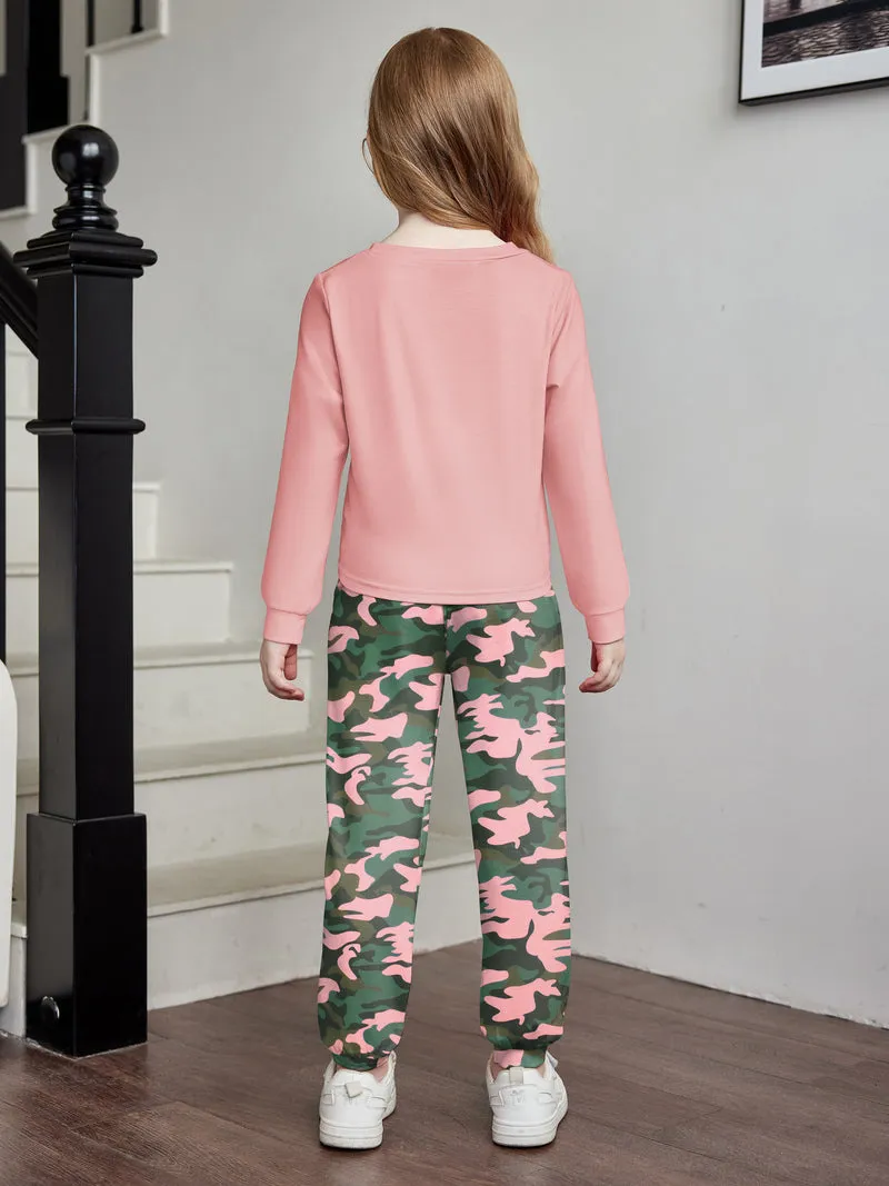 Arshiner Toddler Girl 2 Piece Outfits Twist Front Sweatshirts and Sweatpants Sets