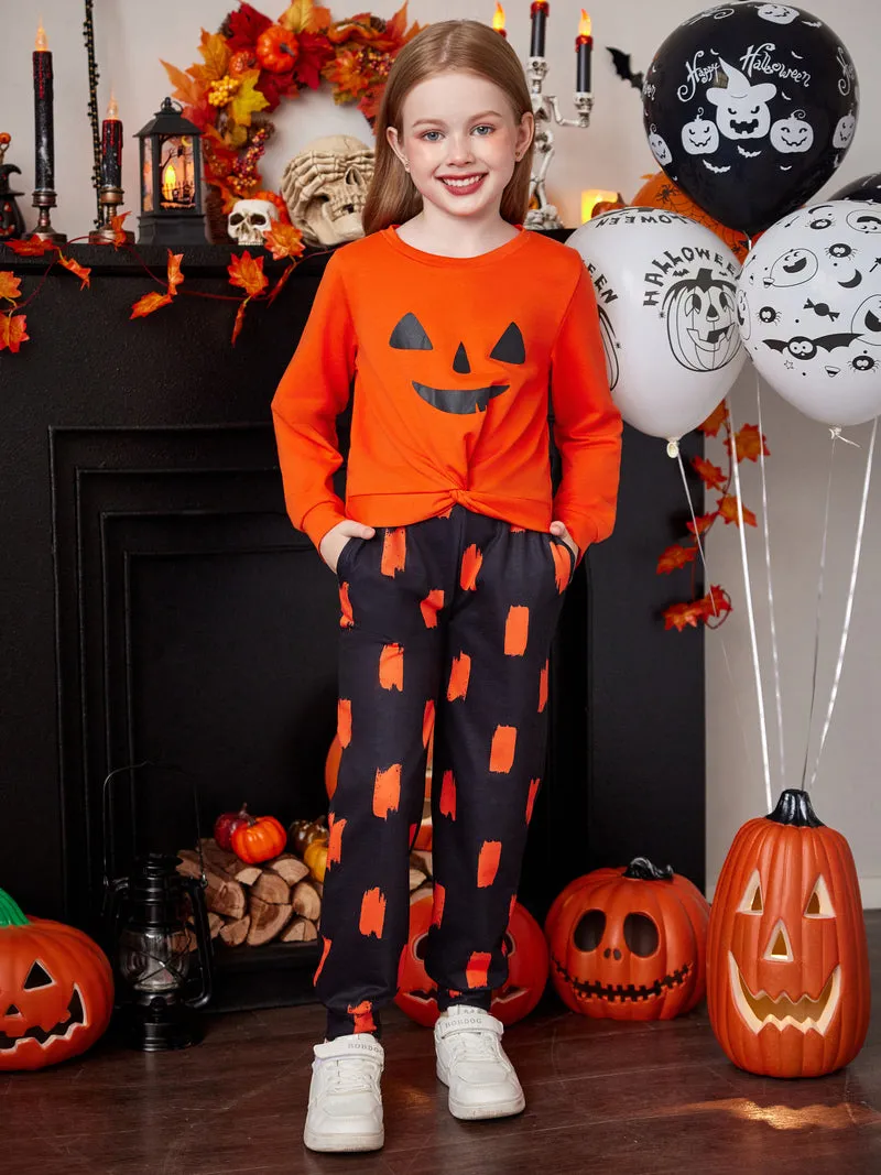 Arshiner Toddler Girl 2 Piece Outfits Twist Front Sweatshirts and Sweatpants Sets