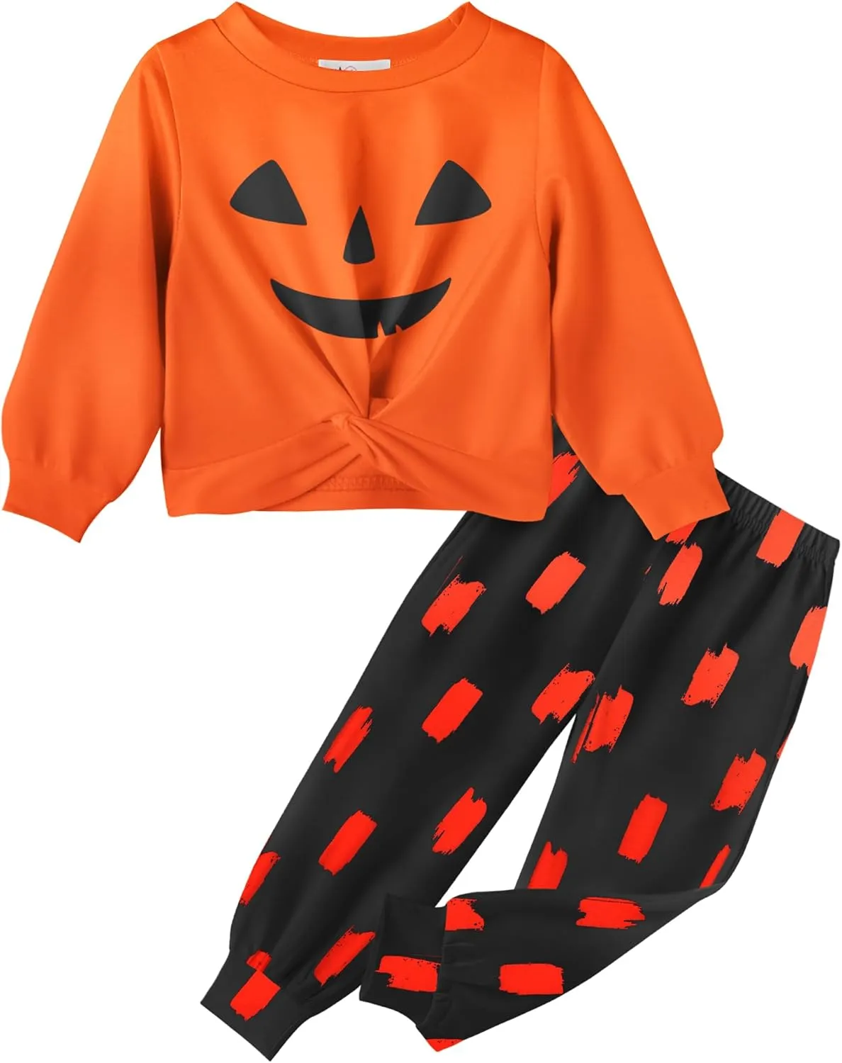 Arshiner Toddler Girl 2 Piece Outfits Twist Front Sweatshirts and Sweatpants Sets