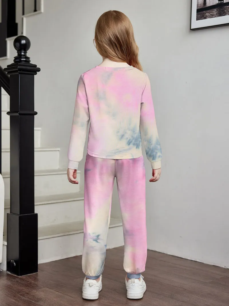 Arshiner Toddler Girl 2 Piece Outfits Twist Front Sweatshirts and Sweatpants Sets
