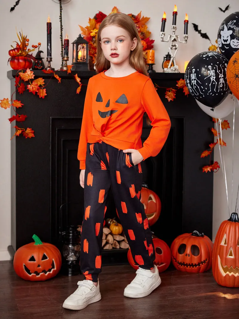Arshiner Toddler Girl 2 Piece Outfits Twist Front Sweatshirts and Sweatpants Sets