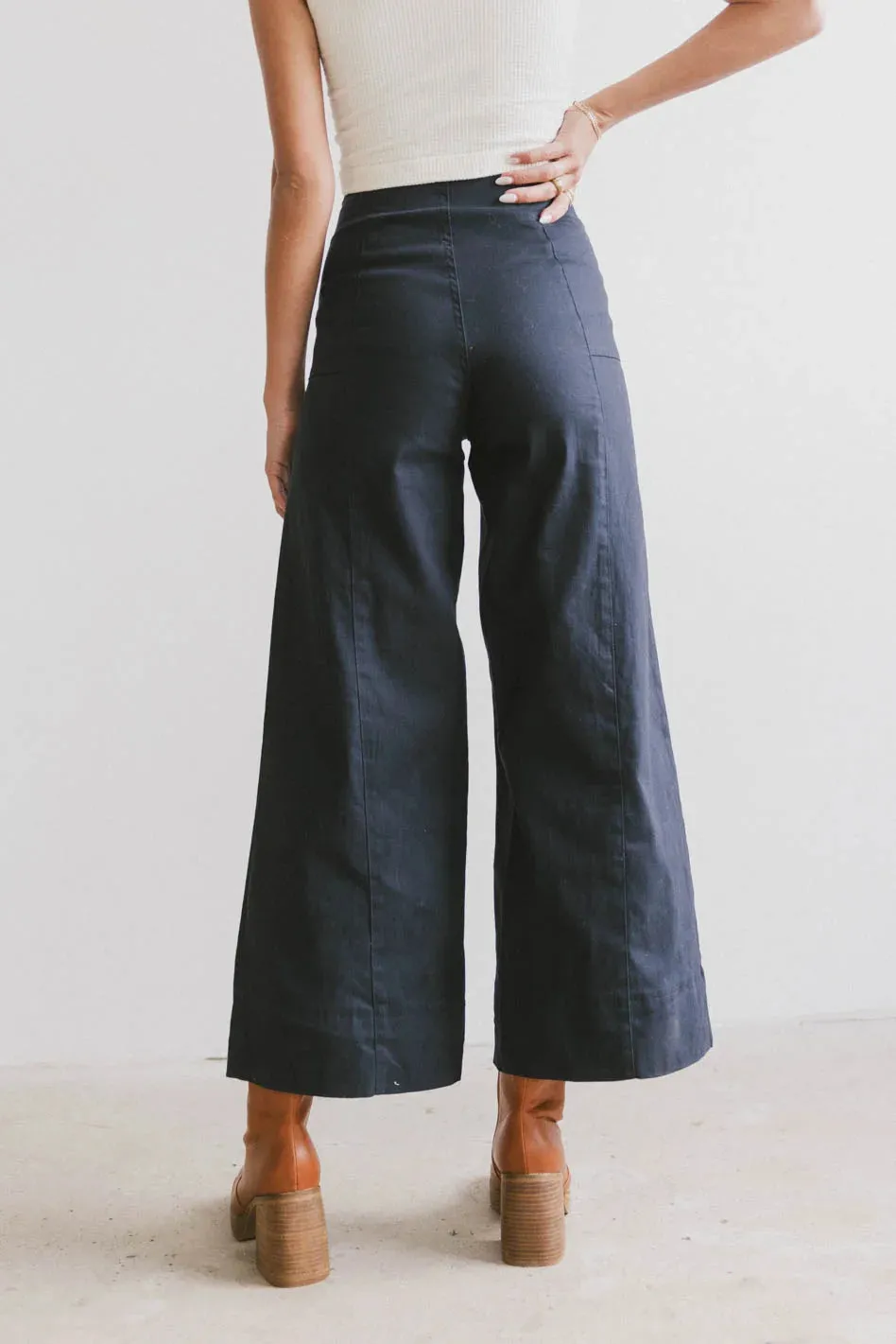 Aspen Wide Leg Pants in Navy