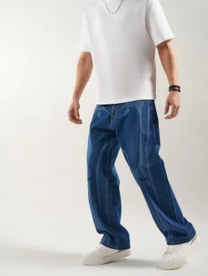 Baggy Fit Jeans- Bone X-ray