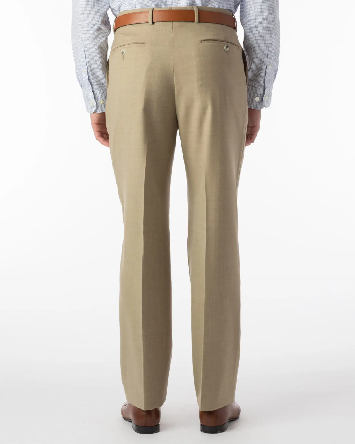 Ballin Comfort “EZE” Super 120’s Dunhill Model Sharkskin in Camel
