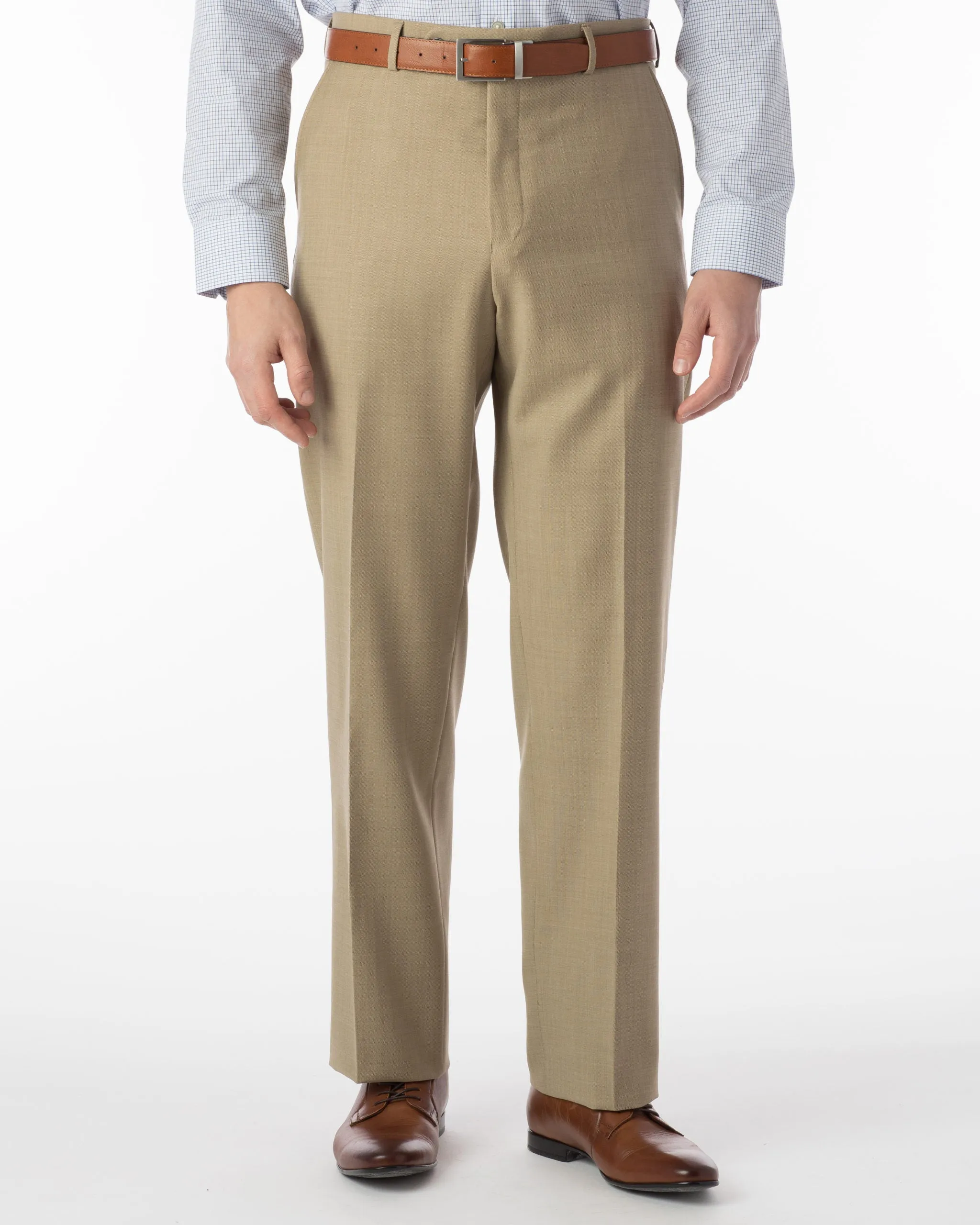 Ballin Comfort “EZE” Super 120’s Dunhill Model Sharkskin in Camel