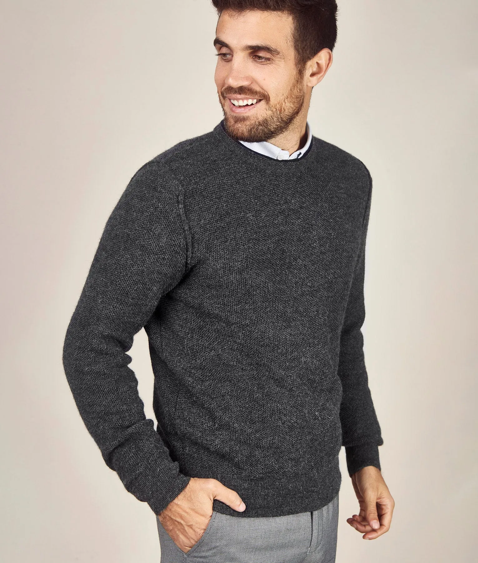 Basic Honey Comb Baby Alpaca Sweater