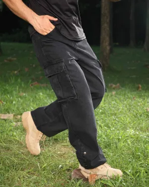 Black Baggy Jeans with Ample Side Pockets-Mexico Local Delivery