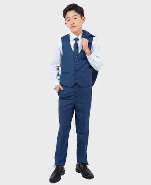 Blue Boys Slim Fit Suit