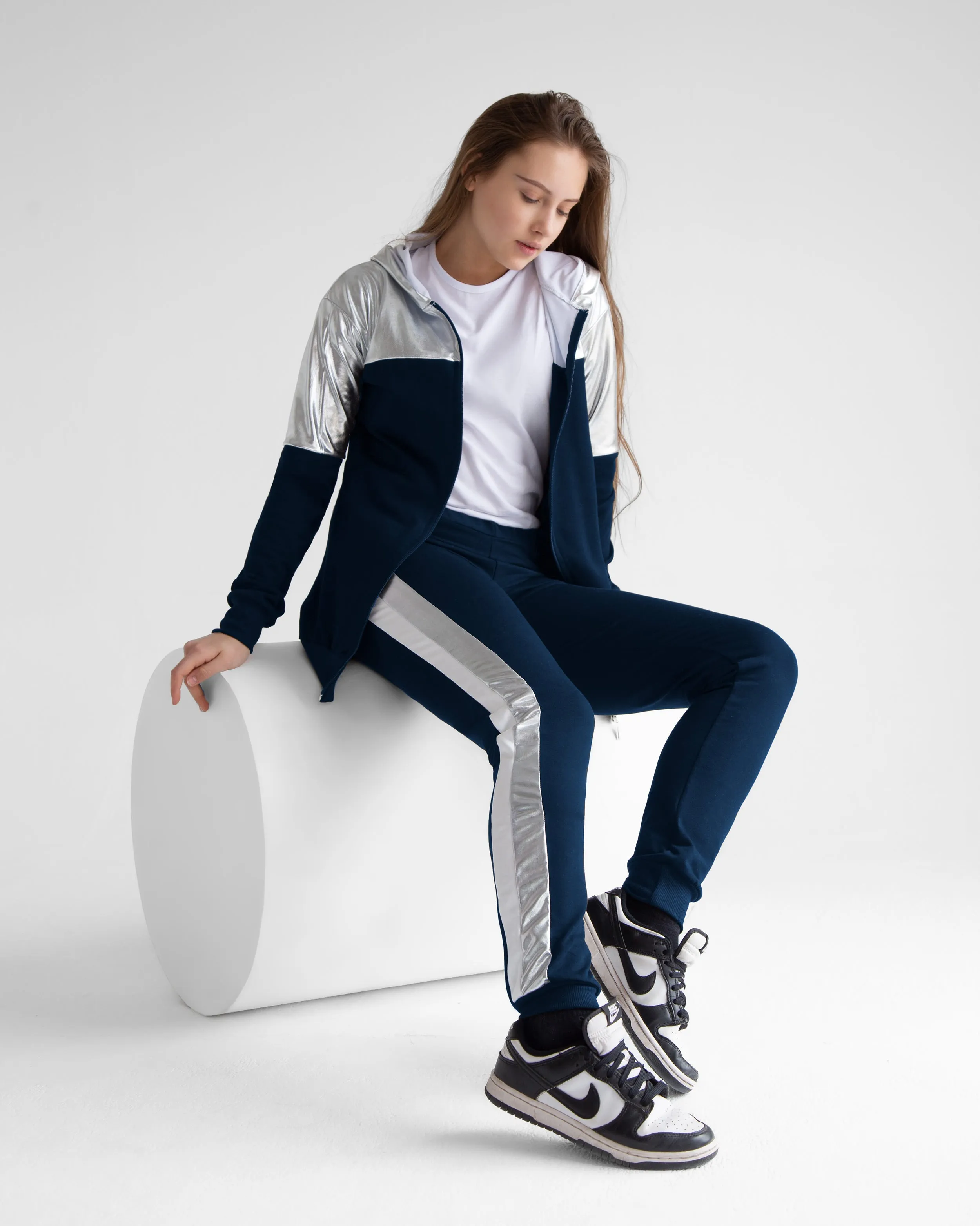 Colorblock Metallic Tracksuit