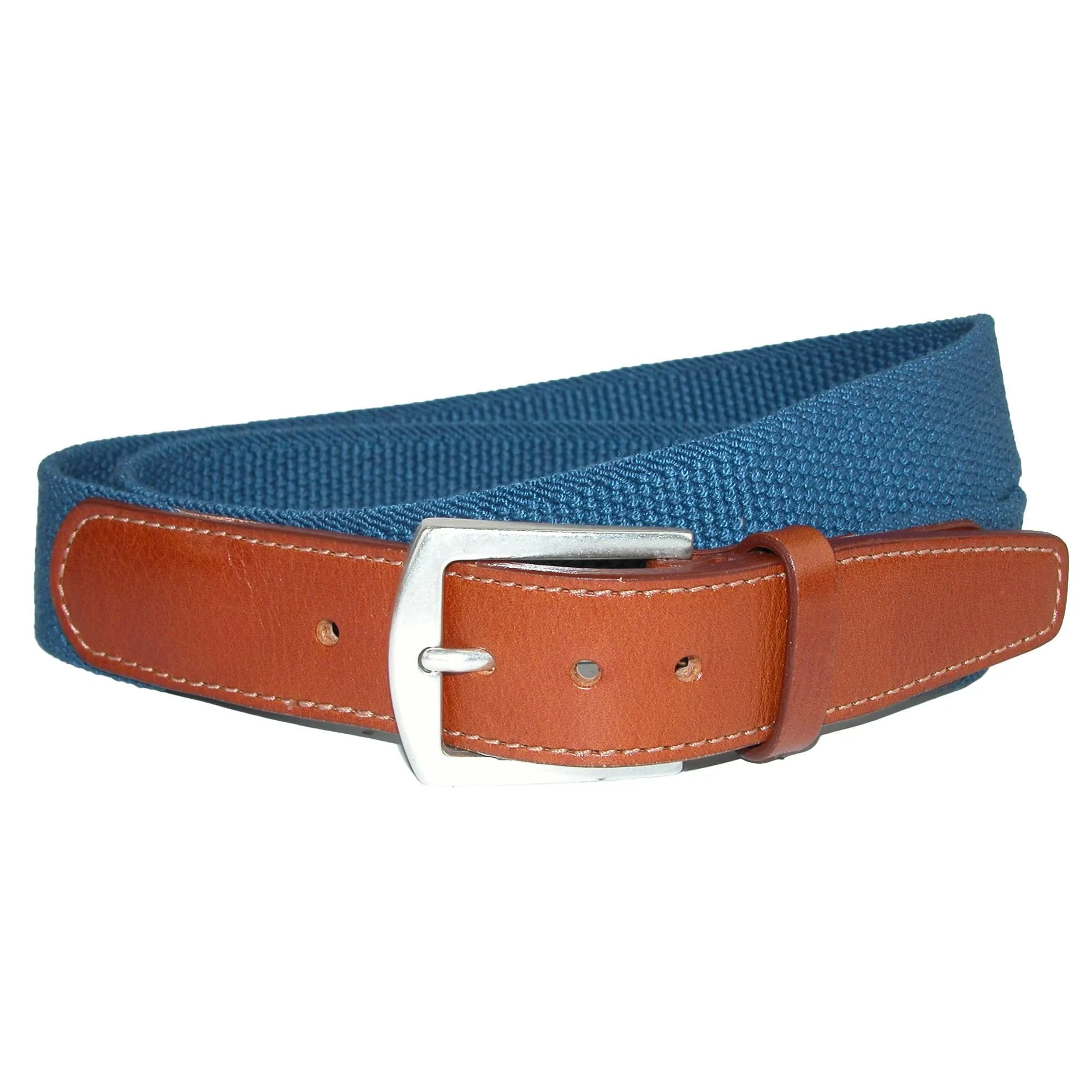CrookhornDavis Men's Newport Pique Cotton Woven Elastic Belt