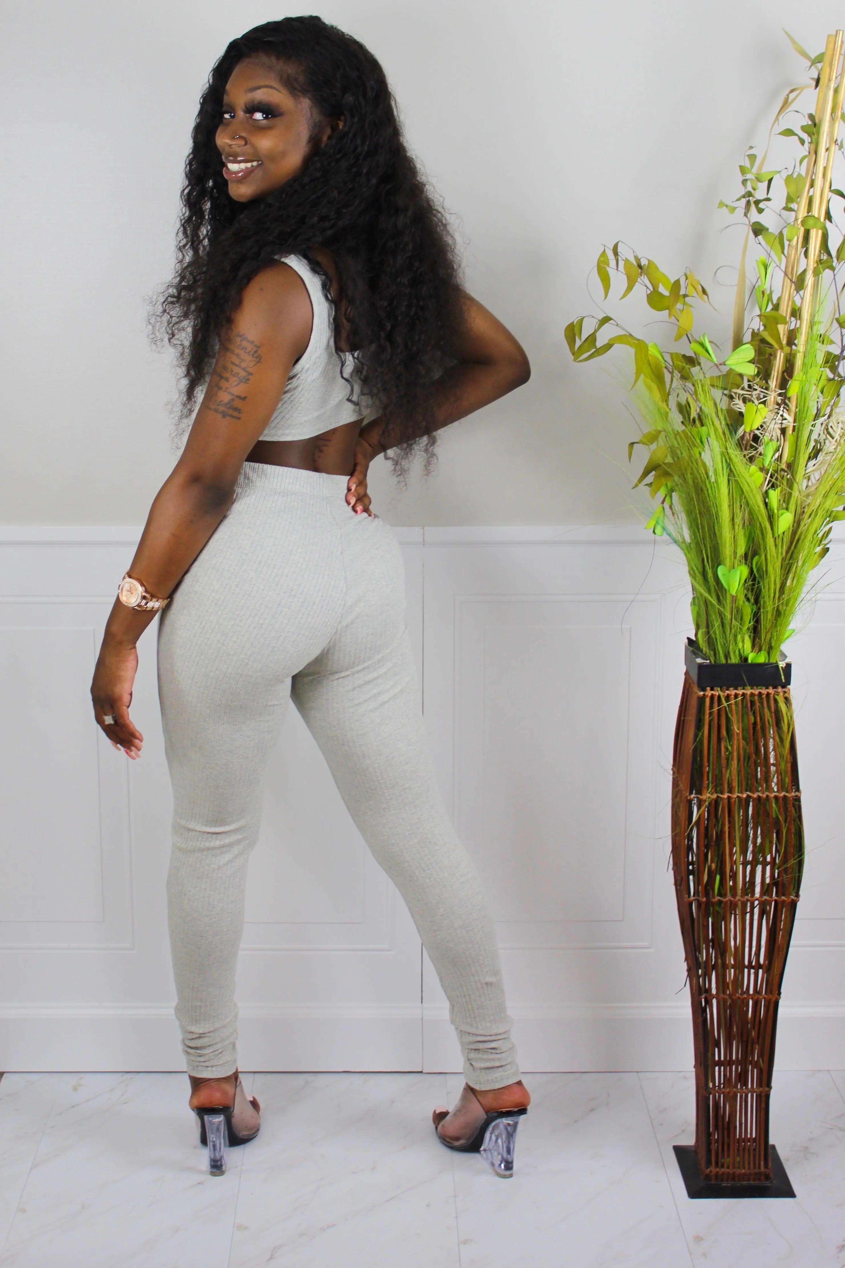 Cropped Corset Pants and Mask Set