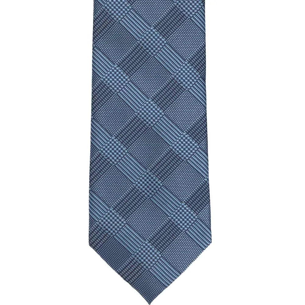 Dark Blue Michael Glen Plaid Necktie