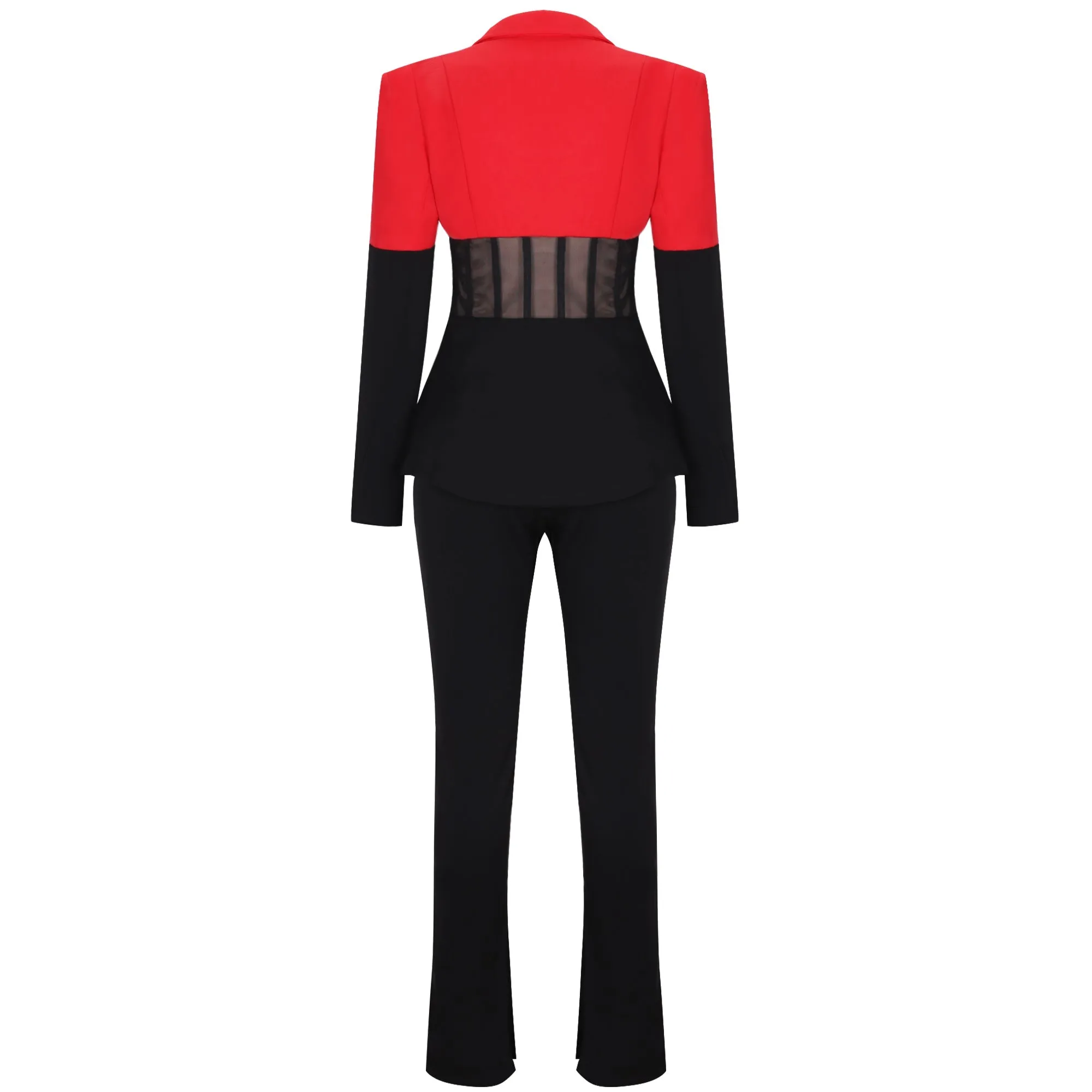 Elegant Blazer and Pants Patchwork Suit SY20003