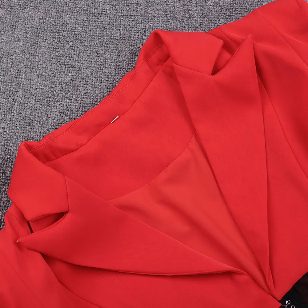 Elegant Blazer and Pants Patchwork Suit SY20003