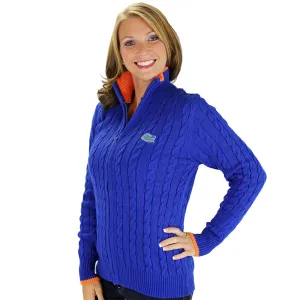 Florida Gators Zip Cable Cardigan