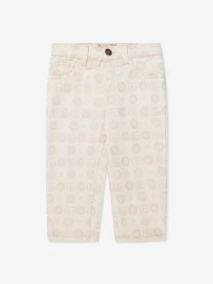 Gucci Baby GG Logo Jeans in Ivory