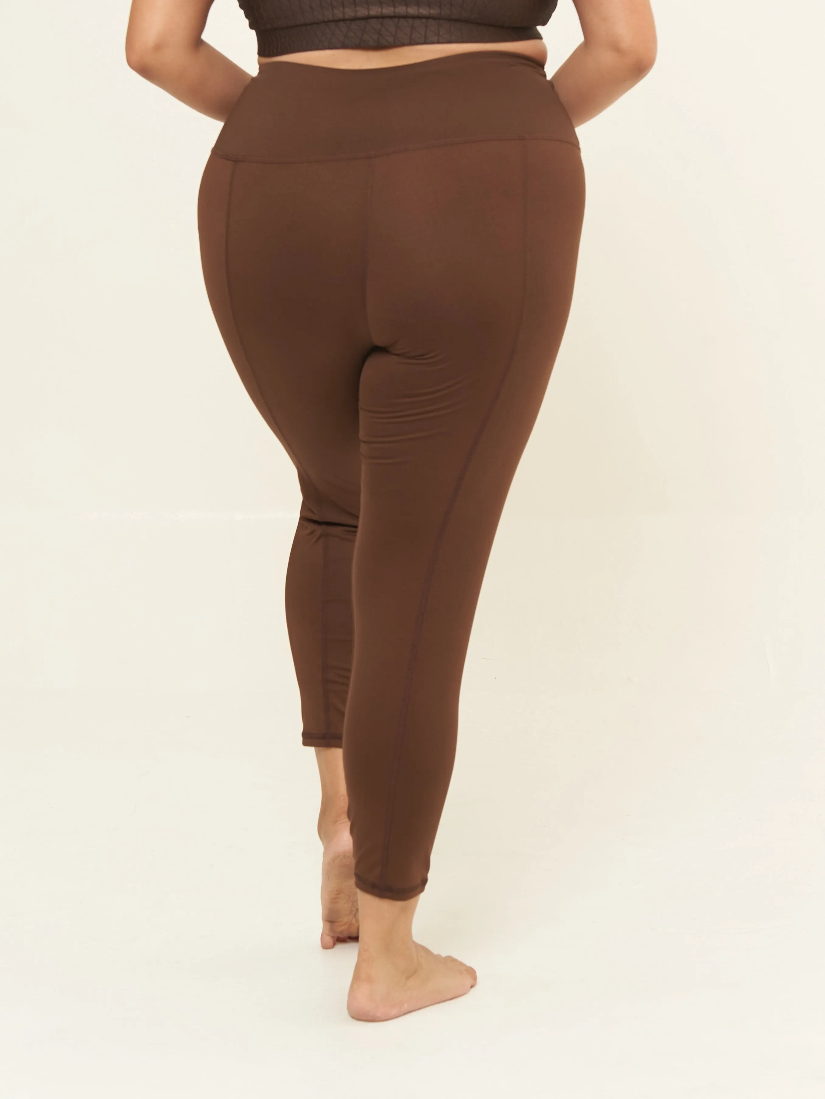 Hi-Rise Leggings - Bark Solid Shimmer