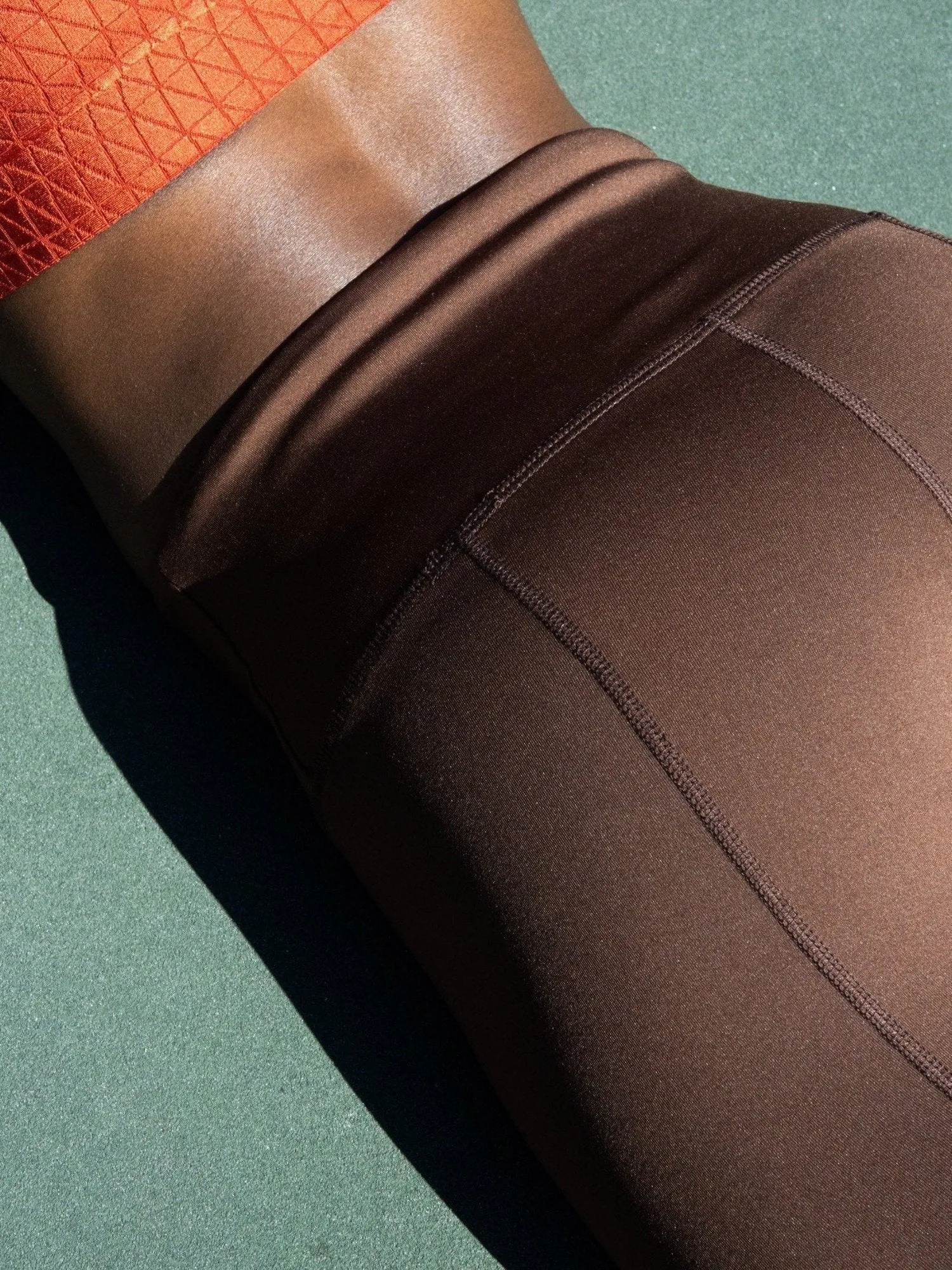 Hi-Rise Leggings - Bark Solid Shimmer