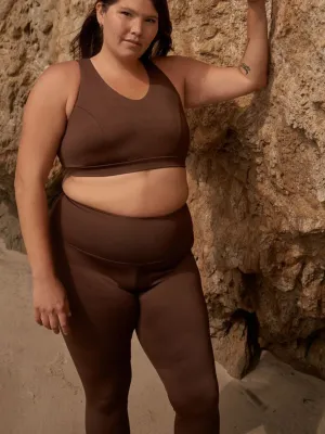 Hi-Rise Leggings - Bark Solid Shimmer