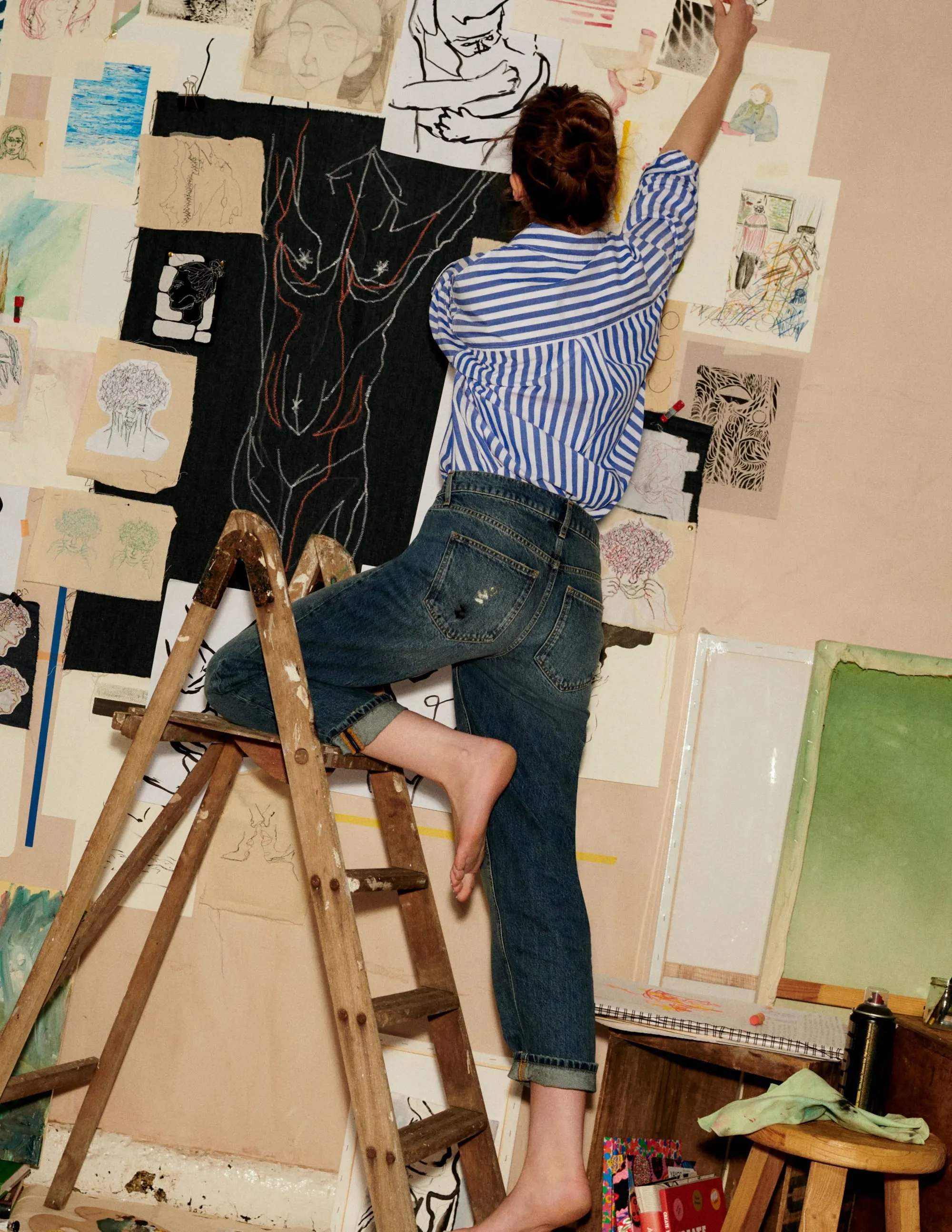High Rise '90s Tapered Jeans-Mid Vintage