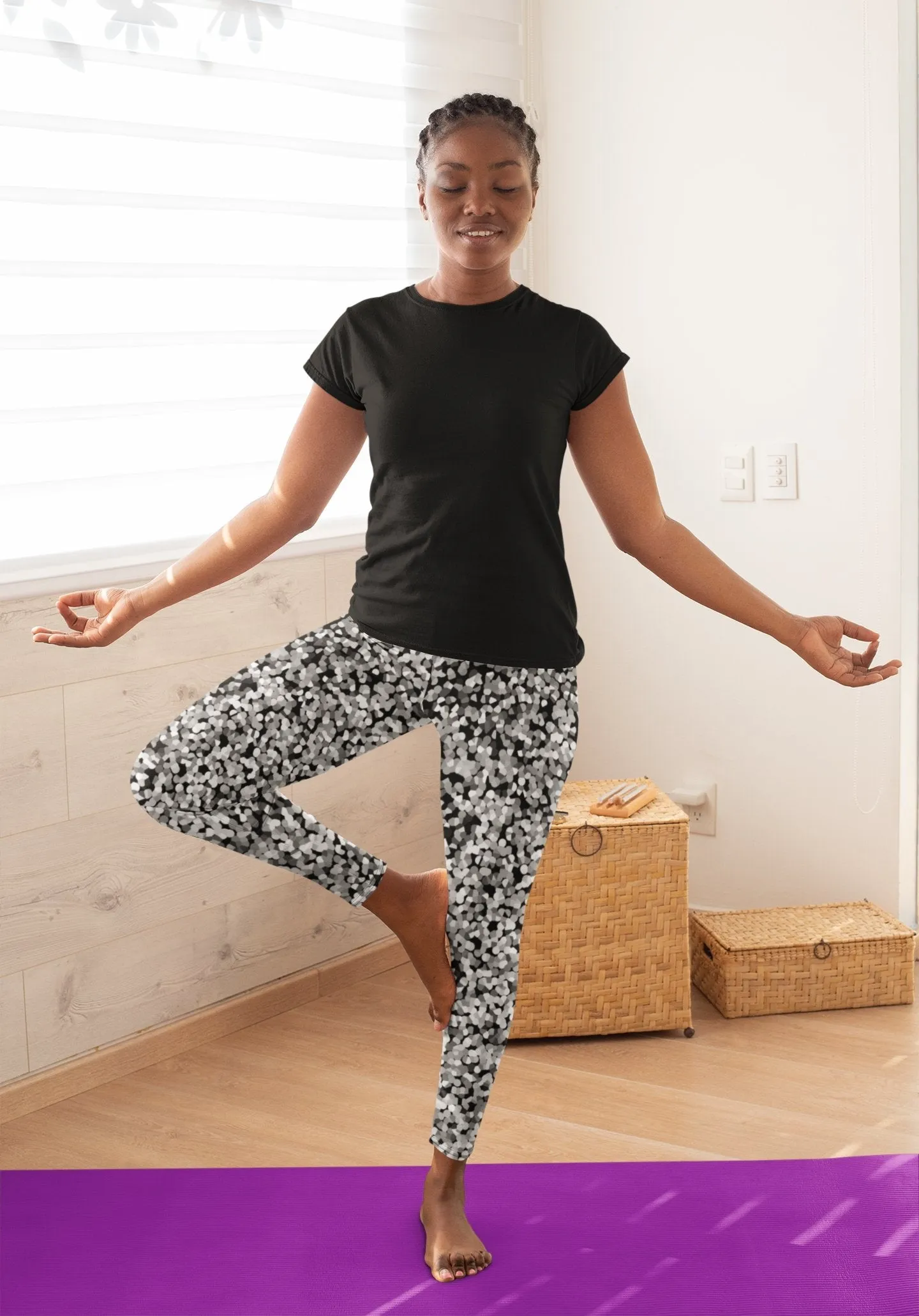 High Waist Yoga Leggings-Dotty