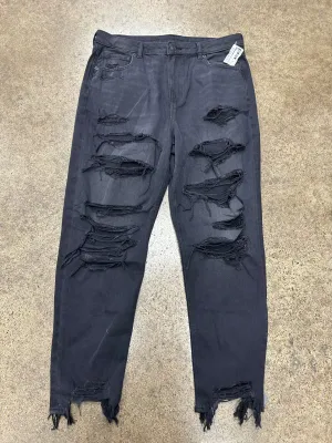 Jeans Straight By American Eagle In Black, Size:16L