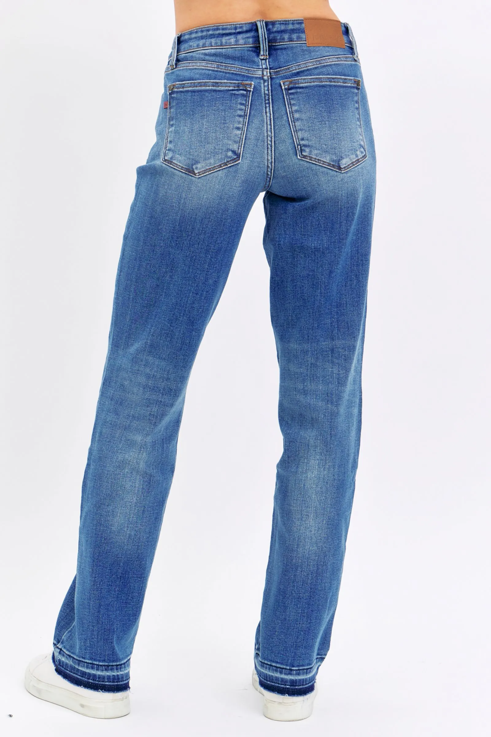 Judy Blue Mid Rise Release Hem Dad Jeans