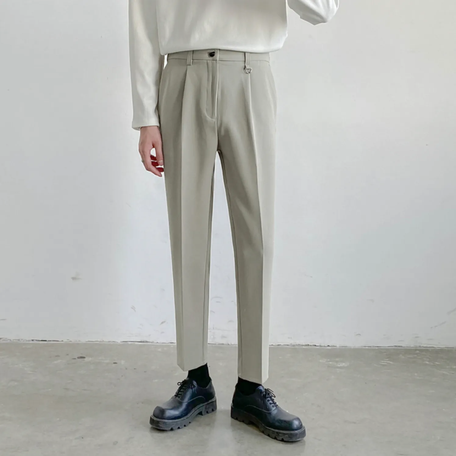 [Korean Style] 4 Colors Ankle-Cut Casual Slacks