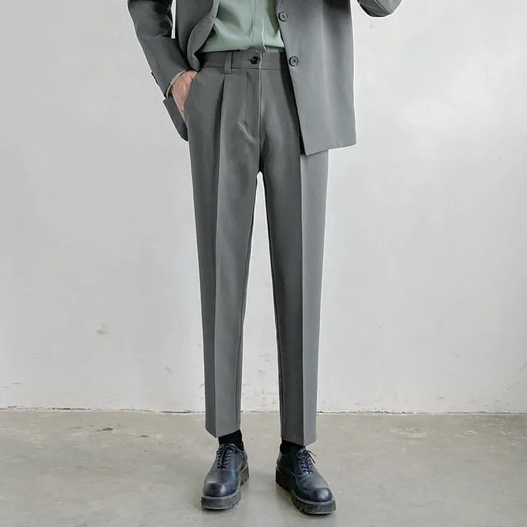 [Korean Style] 4 Colors Ankle-Cut Casual Slacks