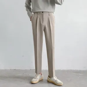 [Korean Style] 4 Colors Ankle-Cut Casual Slacks