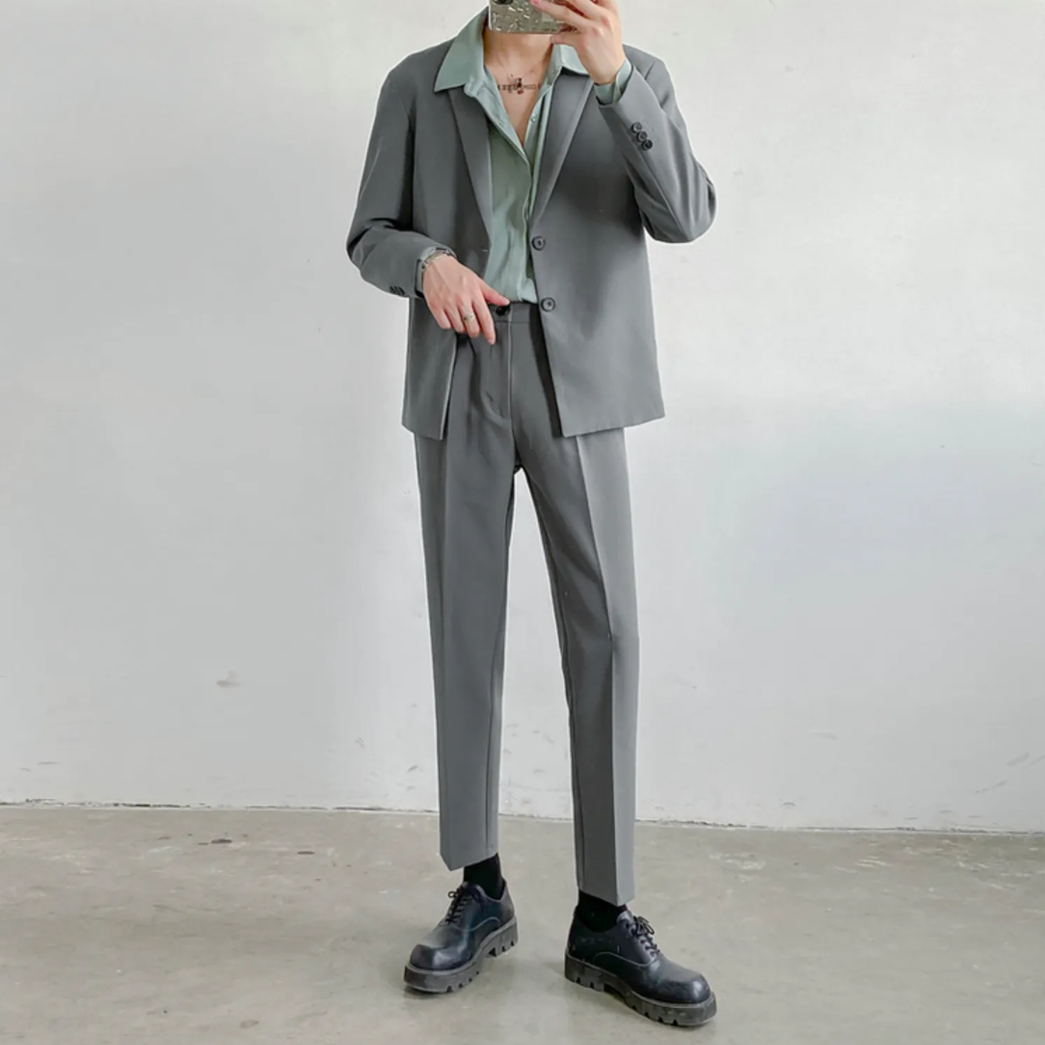 [Korean Style] 4 Colors Ankle-Cut Casual Slacks