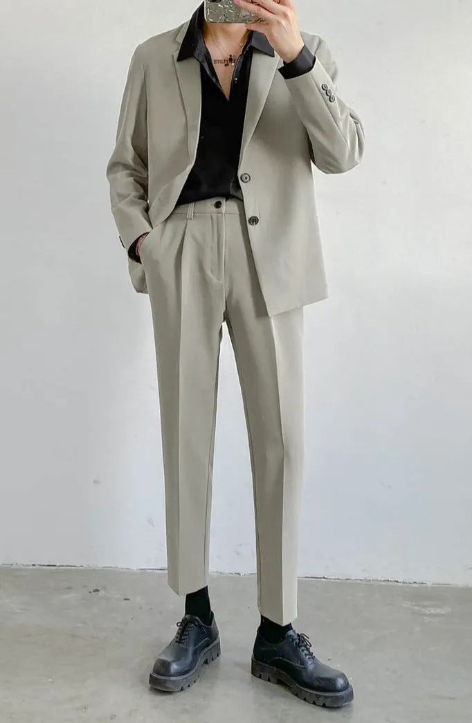 [Korean Style] 4 Colors Ankle-Cut Casual Slacks