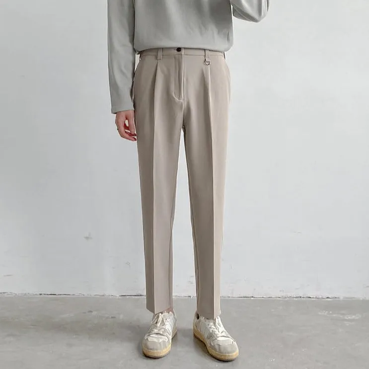 [Korean Style] 4 Colors Ankle-Cut Casual Slacks