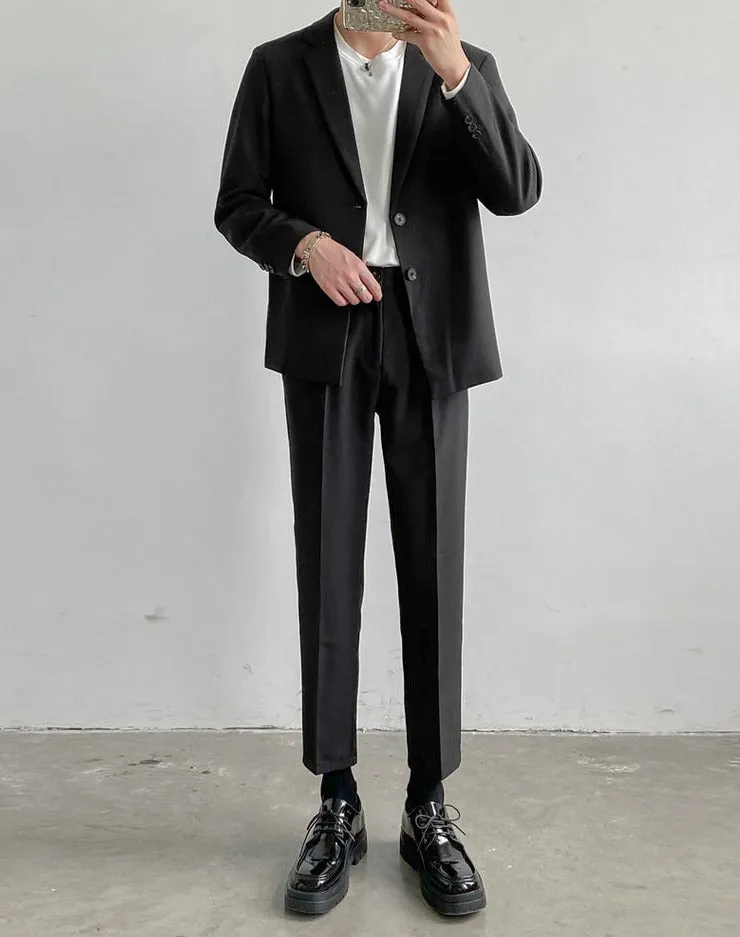[Korean Style] 4 Colors Ankle-Cut Casual Slacks