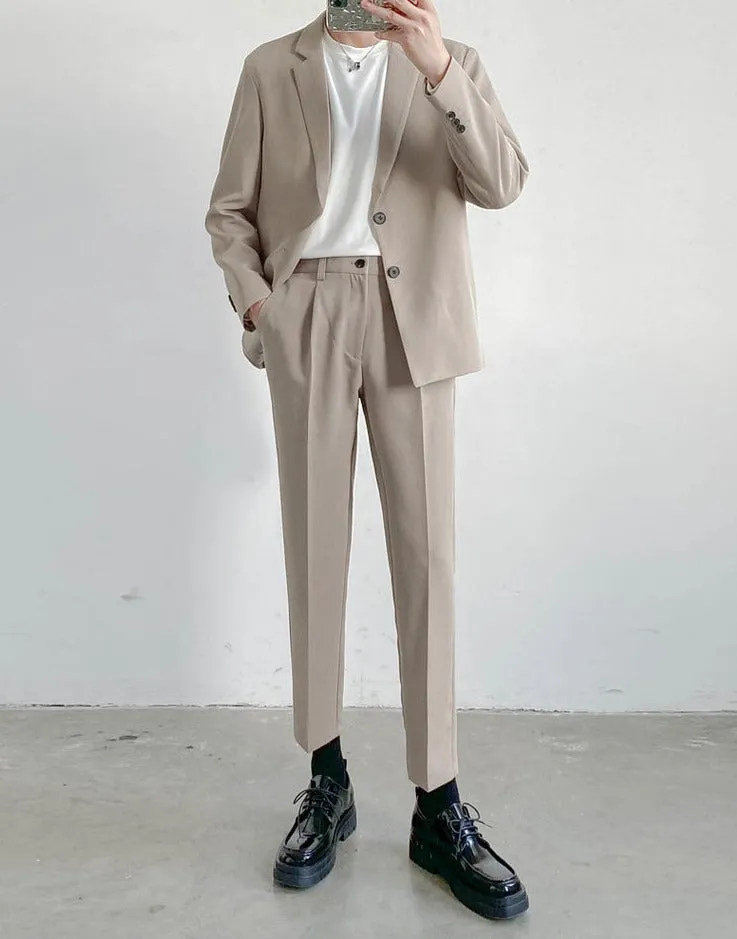 [Korean Style] 4 Colors Ankle-Cut Casual Slacks