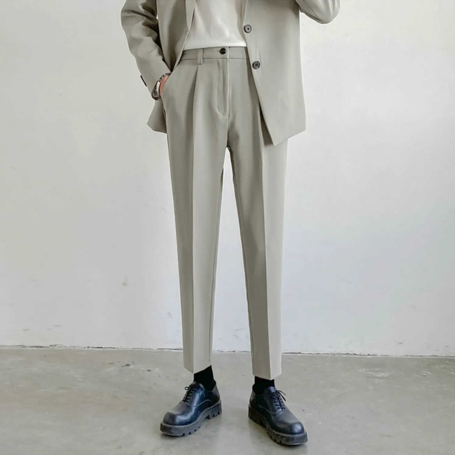 [Korean Style] 4 Colors Ankle-Cut Casual Slacks