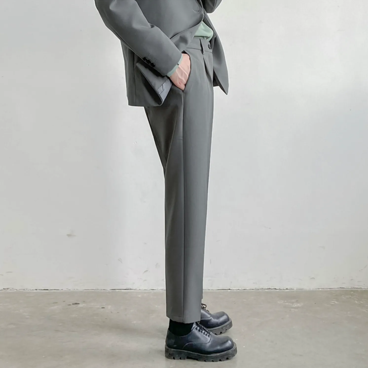 [Korean Style] 4 Colors Ankle-Cut Casual Slacks