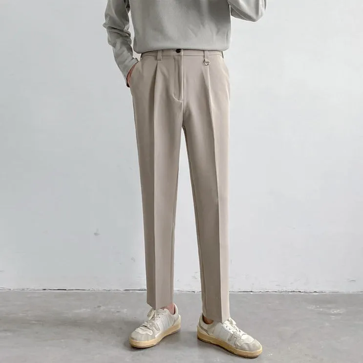 [Korean Style] 4 Colors Ankle-Cut Casual Slacks