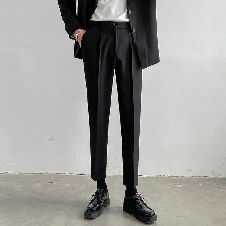 [Korean Style] 4 Colors Ankle-Cut Casual Slacks