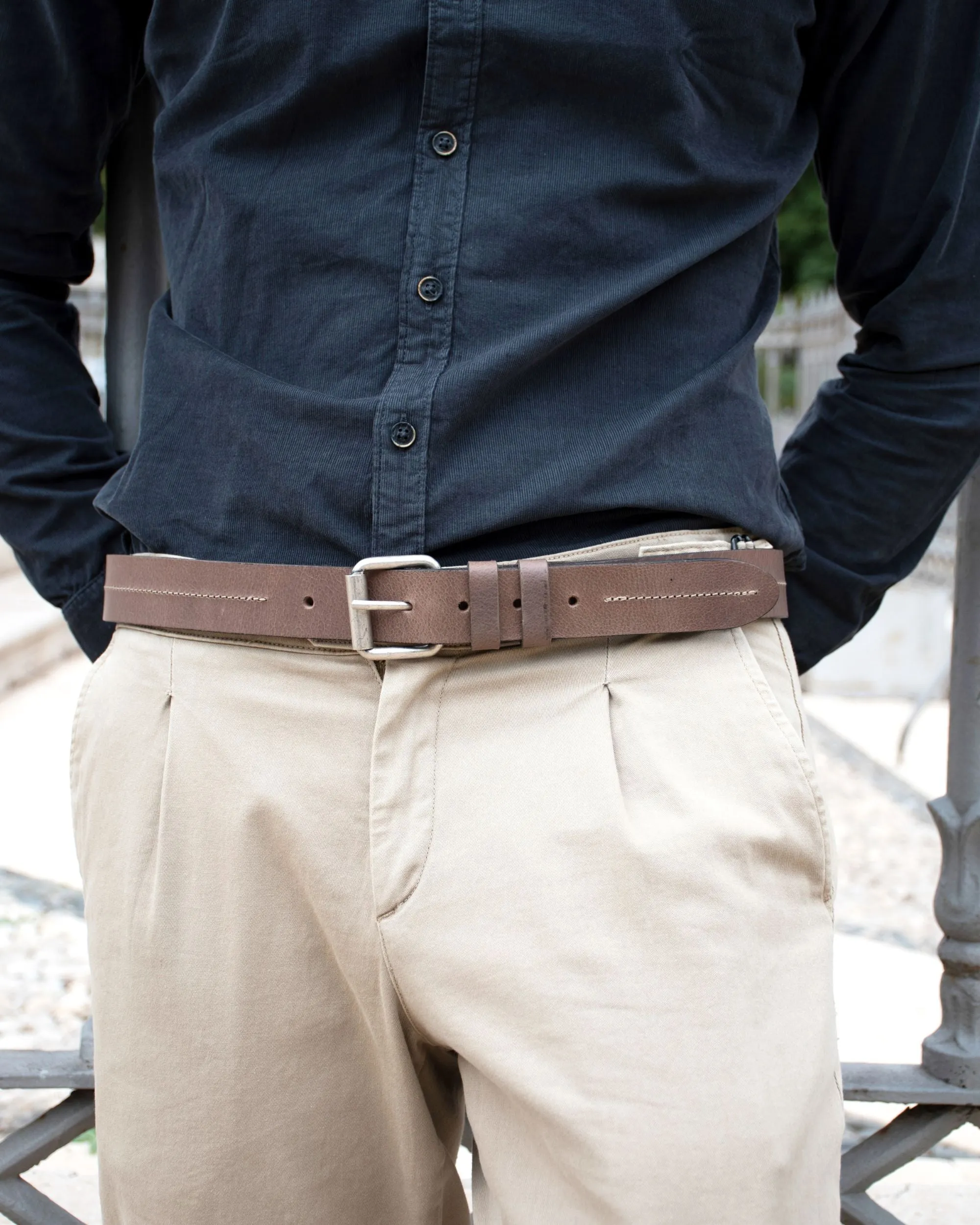 Lars | Center Stitch Leather Belt