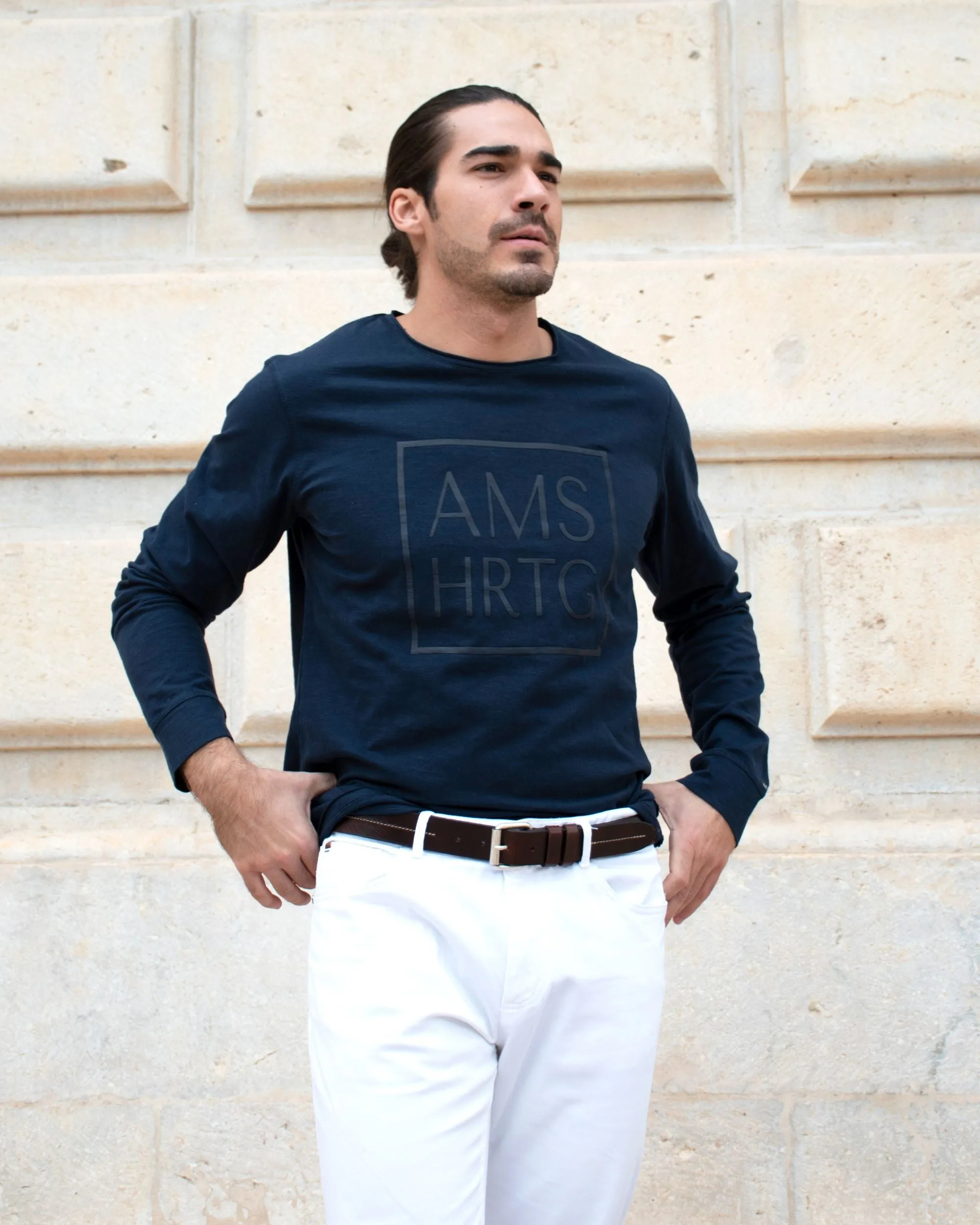 Lars | Center Stitch Leather Belt
