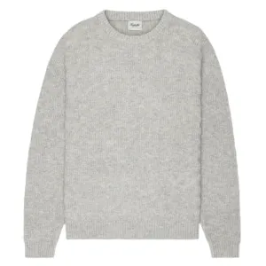 Light Grey Basketweave Crewneck