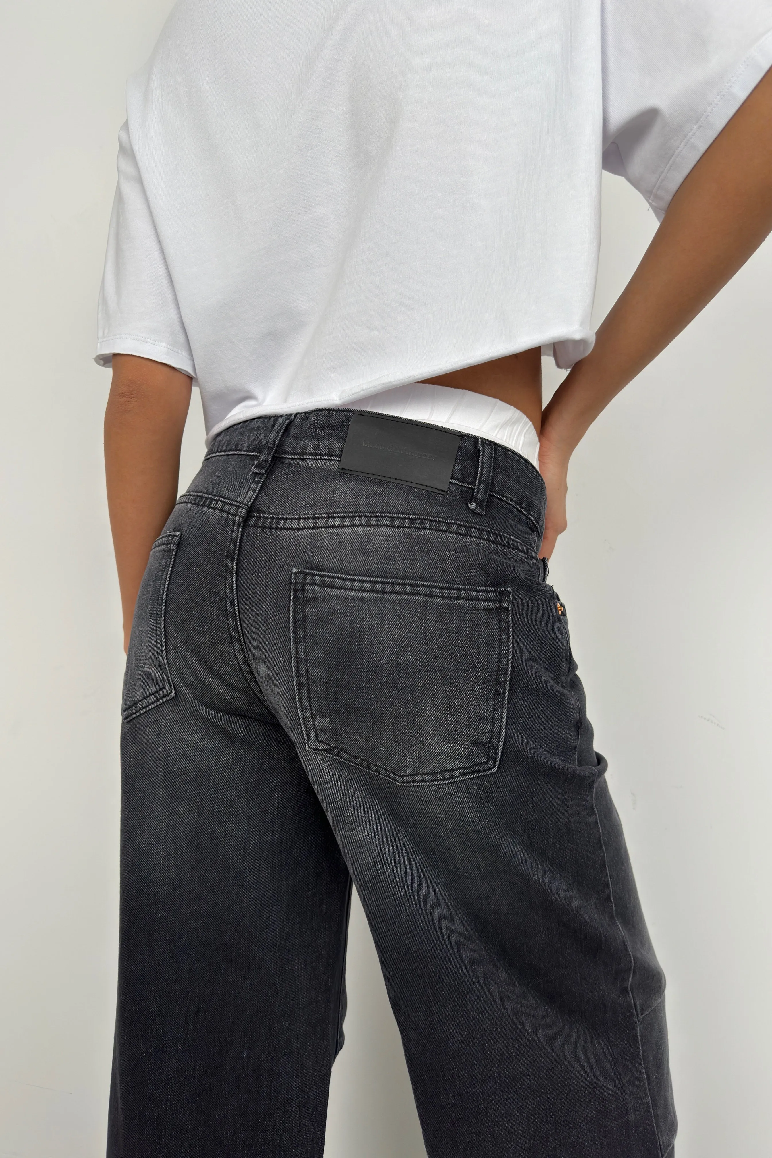 Low Waist Baggy Jeans Washed Look