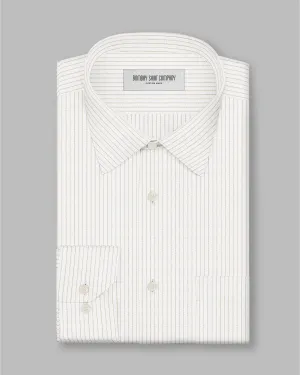 Marvella Oxford Pinstriped Shirt - Beige