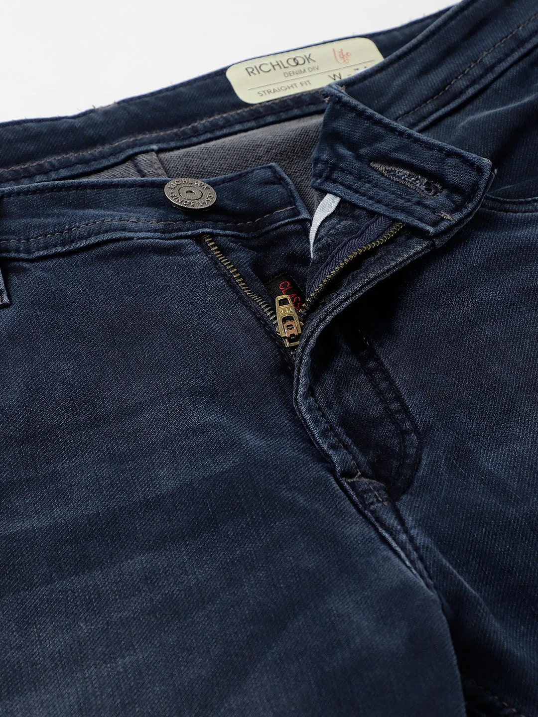 Men Dark Blue Slim Fit Mid Rise Clean Look Stretchable Jeans
