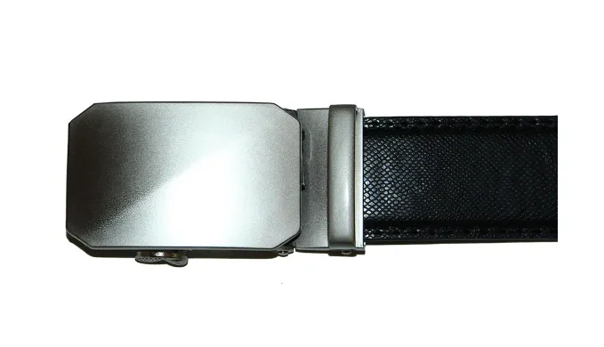 Men's Black Formal Dress Work Leather Ratchet Automatic Sliding Belt - Fits S to XL - Ships Same/Next Day!